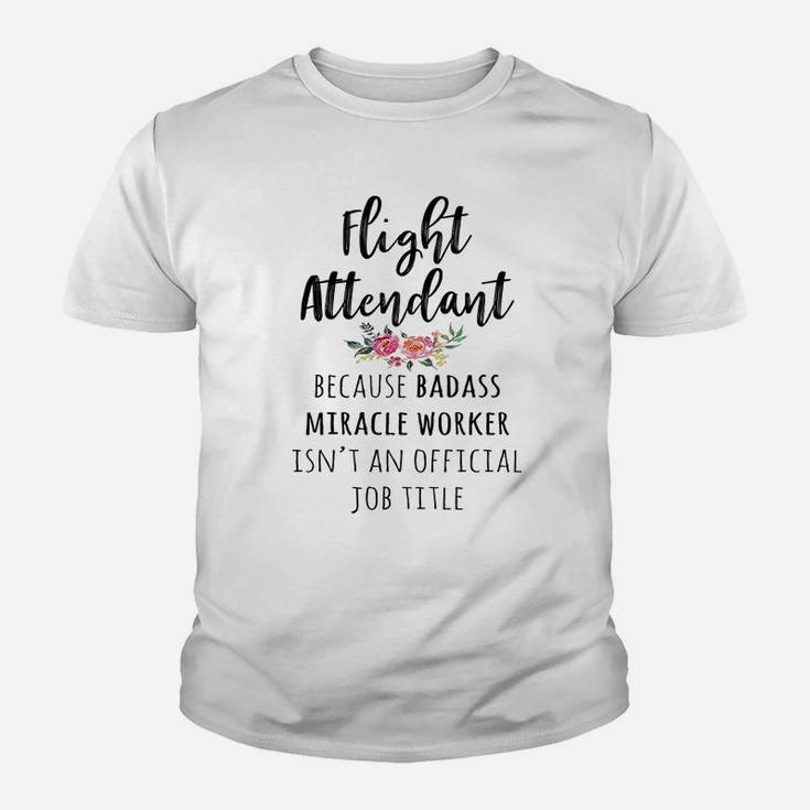 Gift For Flight Attendant Funny Flight Attendant Kid T-Shirt