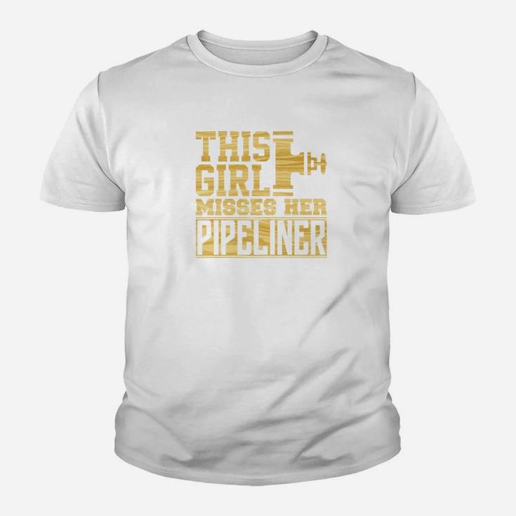 Girlfriend Wife Pipeliner Welder Welding Pipeline Gift Kid T-Shirt