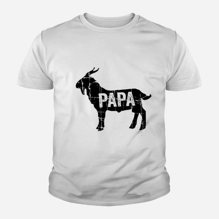Goat Papa Greatest Of All Time Dad Grandpa Deluxe Kid T-Shirt