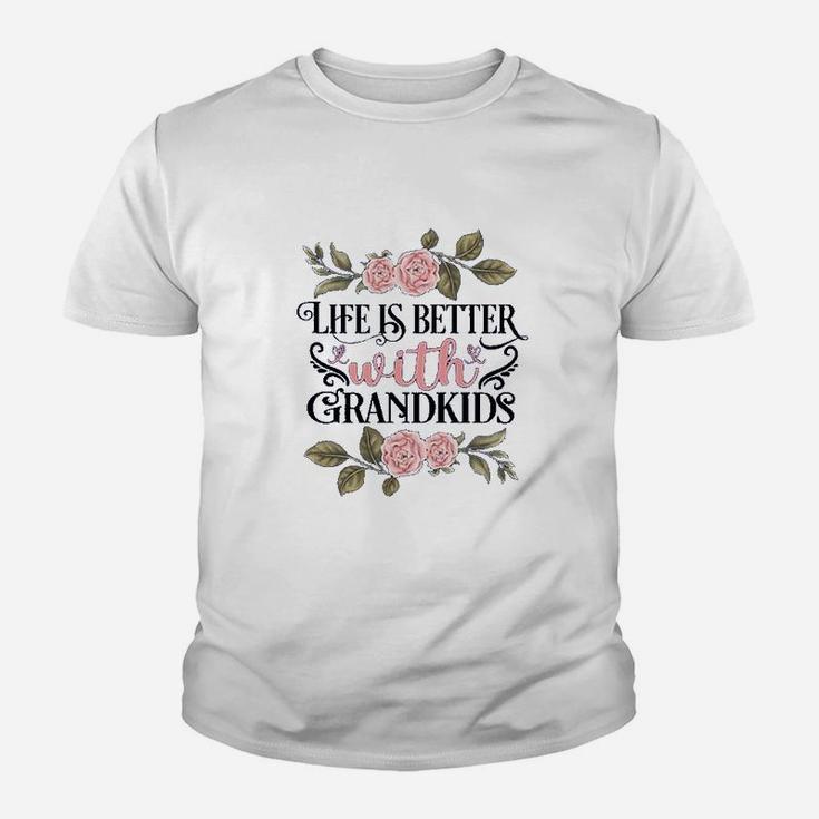 Grandkids Make Life Grand I Love My Grandkids Best Grandma Youth T-shirt