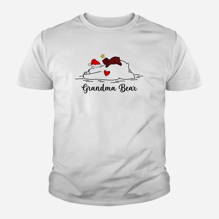 Grandma Bear Christmas White Kid T-Shirt