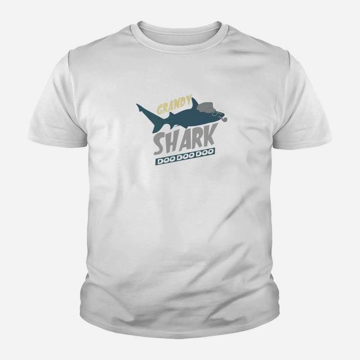 Grandy Shark Doo Doo Funny Grandpa Men Fathers Day Gift Premium Kid T-Shirt