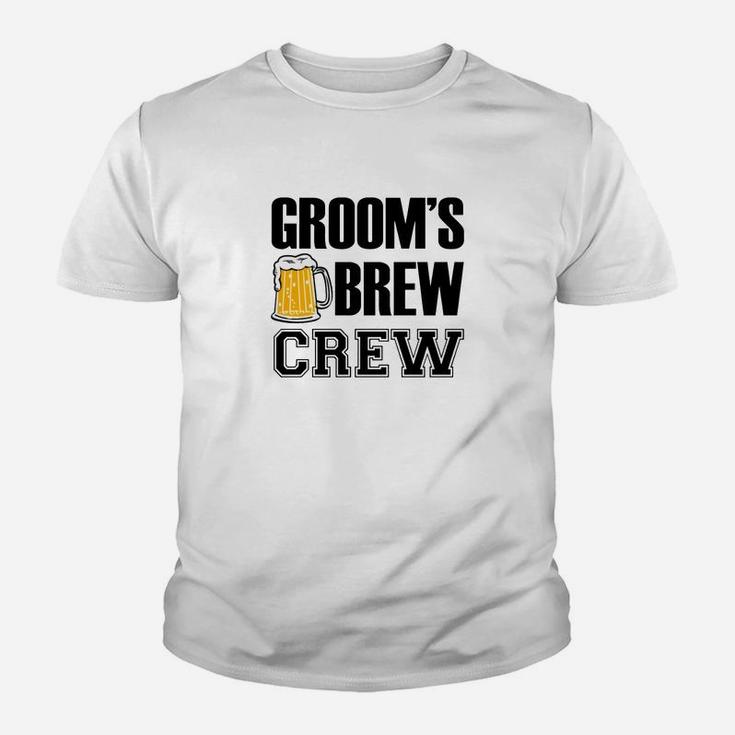 Groom's Brew Crew Funny Groomsmen Bachelor Party Youth T-shirt