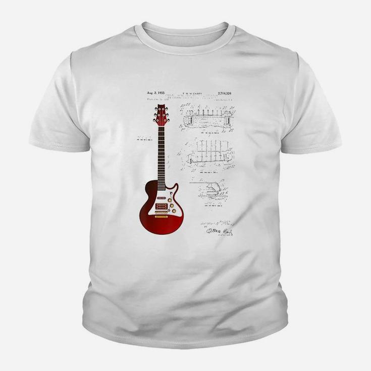 Guitar Patent Guitarist Vintage Guitar Kid T-Shirt