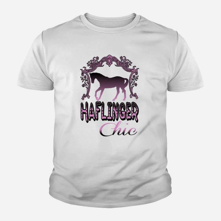Haflinger Pferde Damen Kinder Tshirt, Stilvolles Chic Design