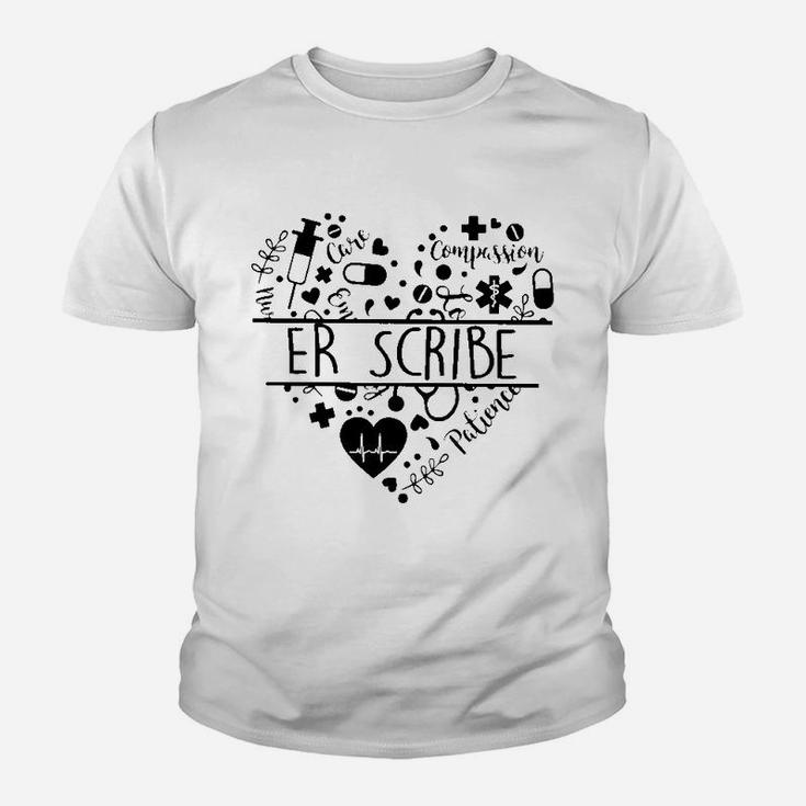 Heart Nurse Life Er Scribe, funny nursing gifts Kid T-Shirt