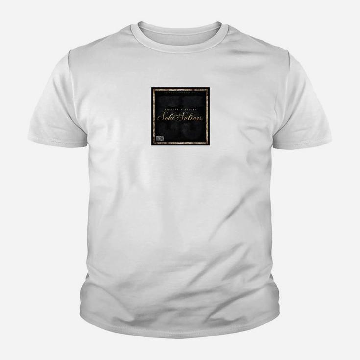 Herren Basic Kinder Tshirt Schwarz-Weiß mit Logo-Aufdruck, Stilvolles Casual Top