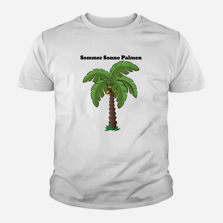Herren Kinder Tshirt Palmenmotiv, Sommer Sonne Design