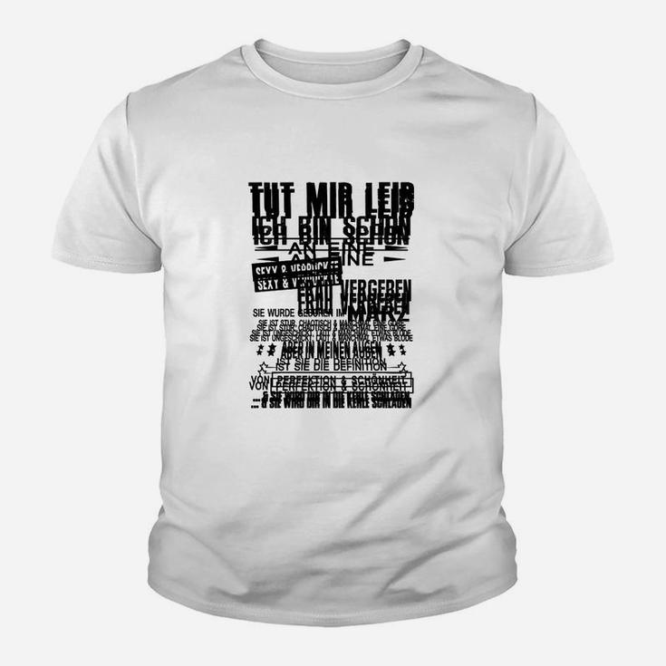 Herren Typografie Kinder Tshirt Stadtsilhouette, Schwarz-Weiß Design