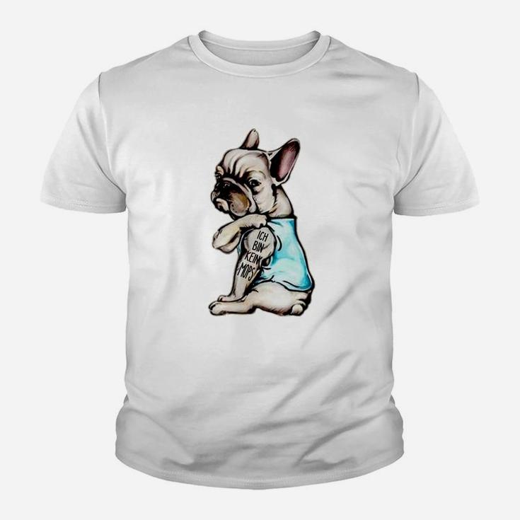 Hipster Bulldog Kinder Tshirt, Stylisches Outfit für Hundeliebhaber