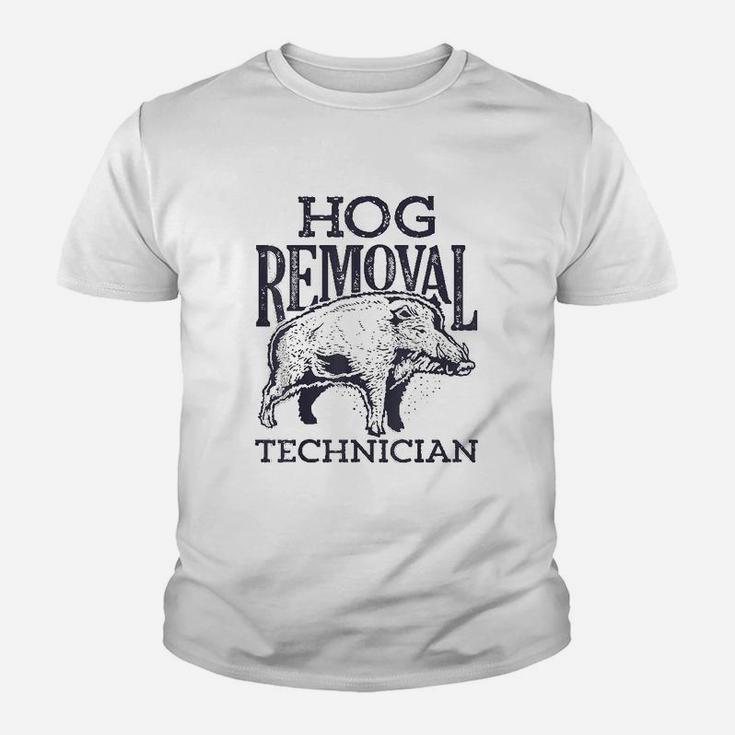 Hog Removal Technician Boar Hunting Vintage Pig Gift Kid T-Shirt