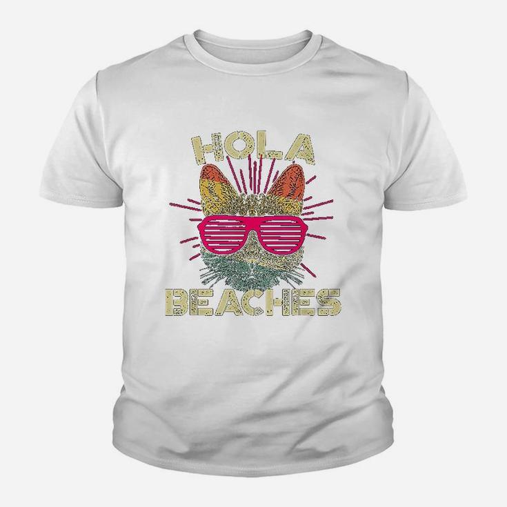 Hola Beaches Vintage Cat Kid T-Shirt