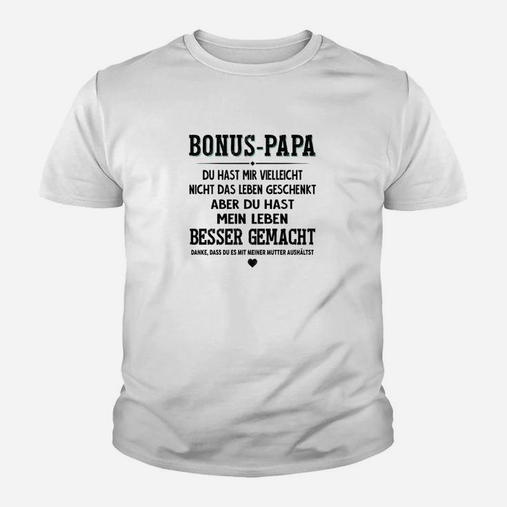 Humorvolles Bonus-Papa Kinder Tshirt, Anerkennung für Stiefvater