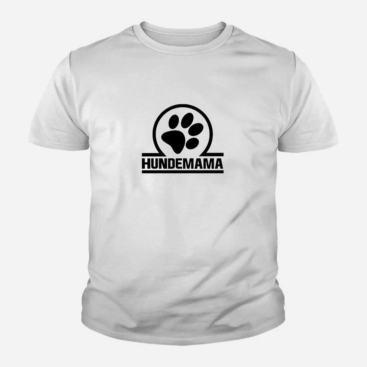 Hundemama Pfotenabdruck-Damen Kinder Tshirt, Weiß für Hundefreundinnen