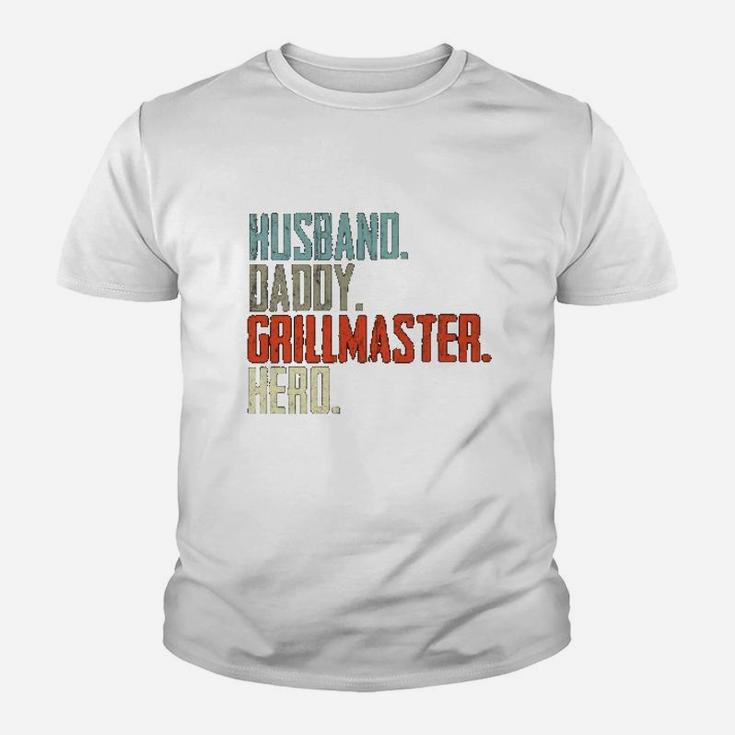 Husband Daddy Grillmaster Hero, best christmas gifts for dad Kid T-Shirt