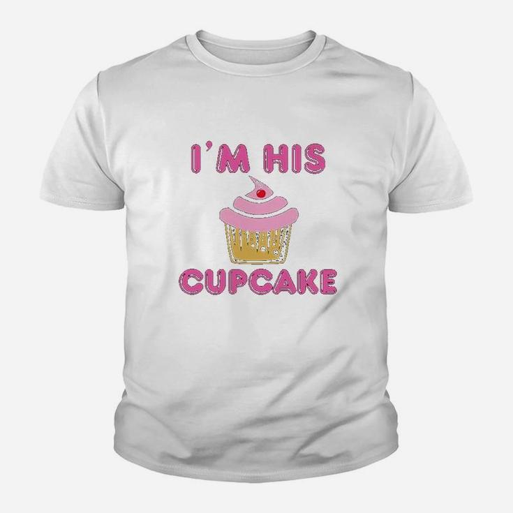 I Am His Cupcake Girlfriend Couple Love Matching Funny Kid T-Shirt