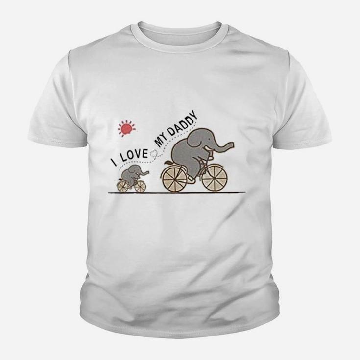 I Love Daddy Dad Gift Elephant Kid T-Shirt