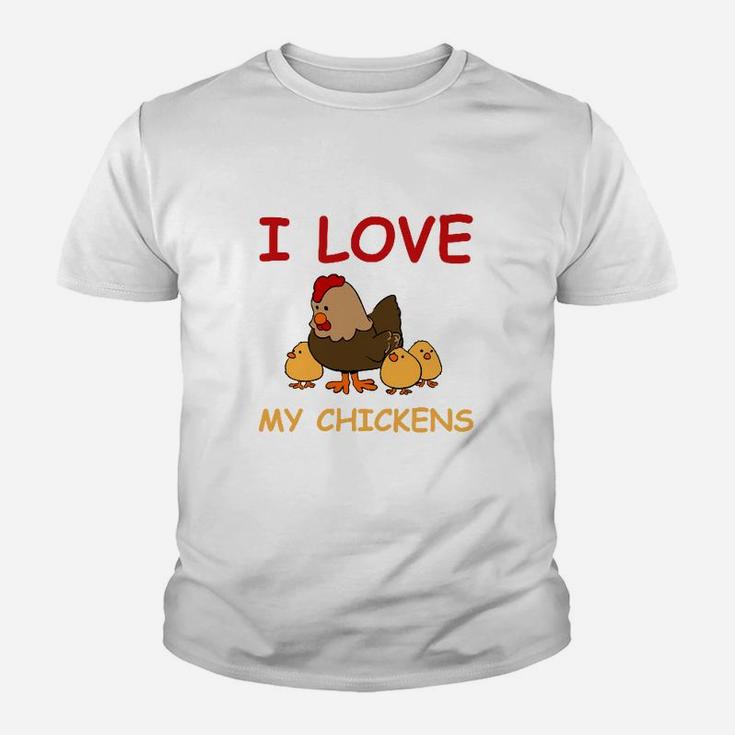 I Love My Chickens Kinder Tshirt für Hühnerfans, Lustiges Hühnermotiv