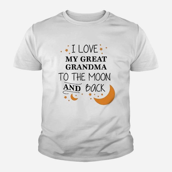 I Love My Great Grandma To The Moon And Back Kid T-Shirt