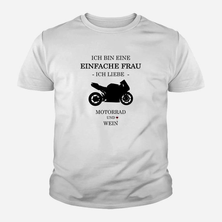 Ich Bin Ein Einfacher Frau Motorrad Kinder T-Shirt