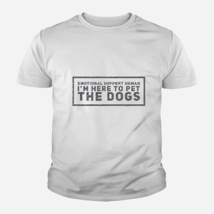 Im Here To Pet The Dog Kid T-Shirt