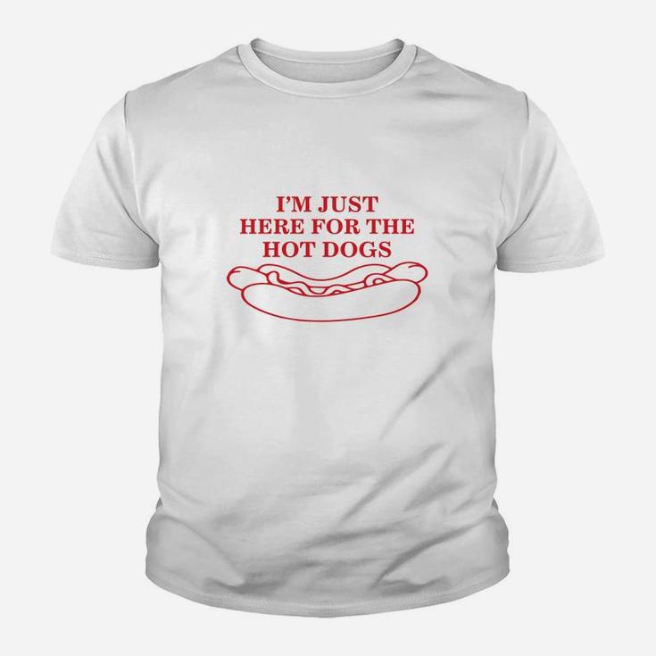 Im Just Here For The Hot Dogs Hot Dog Kid T-Shirt