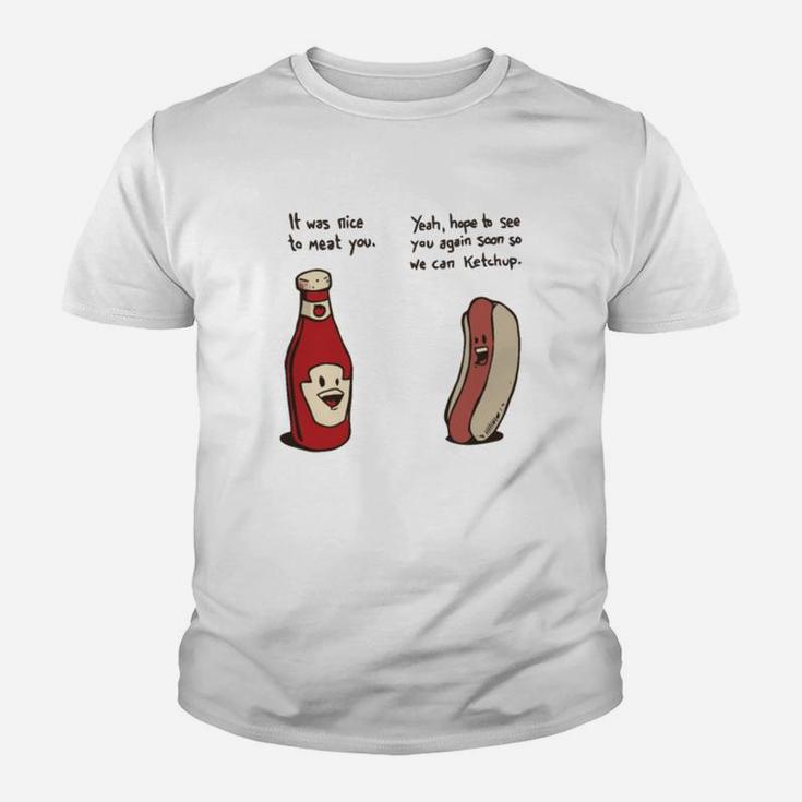 Ketchup And Hotdog Conversation Kid T-Shirt