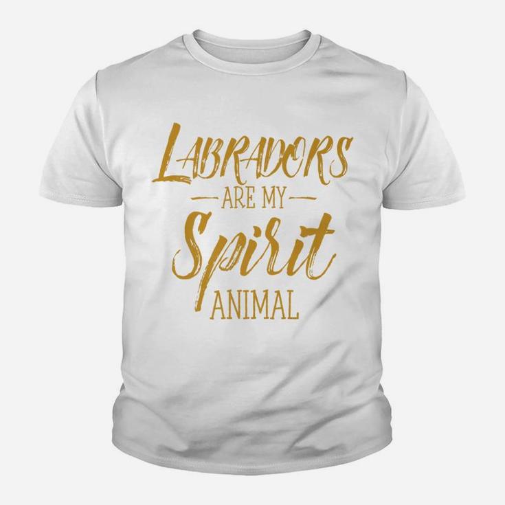 Labradors Are My Spirit Animal Funny Dog Kid T-Shirt