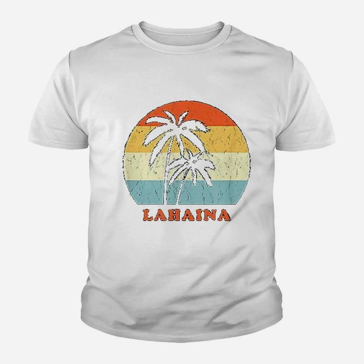 Lahaina Maui Vintage Sun And Surf Vacation Gift Kid T-Shirt