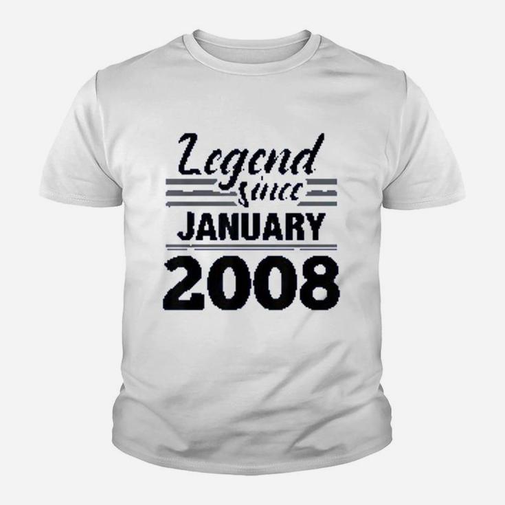 Legend Since January 2008 Born In January Kid T-Shirt