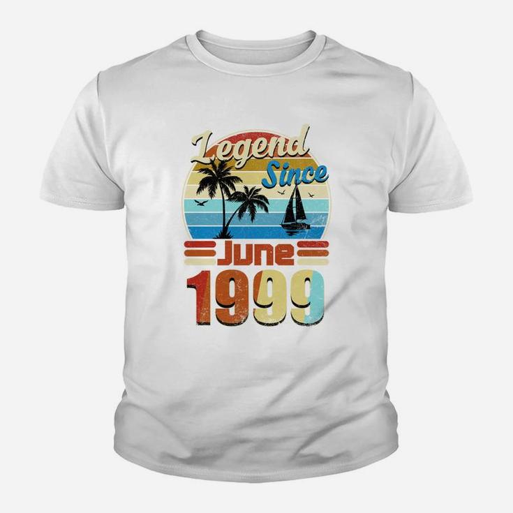 Legend Since June 1999 Retro Vintage Birthday Summer Gift  Kid T-Shirt