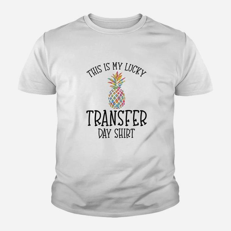 Lucky Transfer Day Pineapple Gift Infertility Awareness Ivf Kid T-Shirt