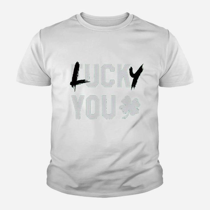 Lucky You Lucky Clover Green St Patrick's Day Kid T-Shirt