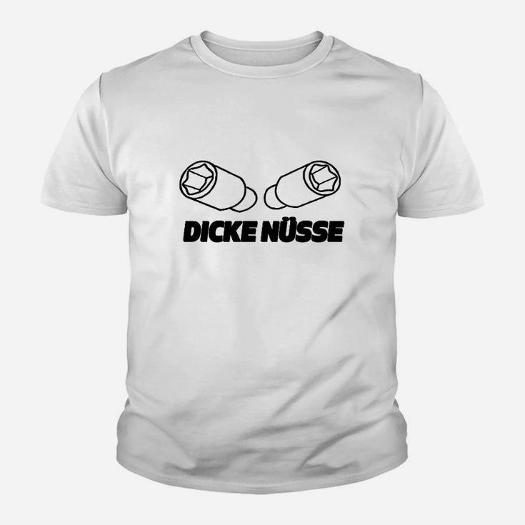 Lustiges Dicke Nüsse Kinder Tshirt, Schraubenmutter-Design, Herren Humor Tee