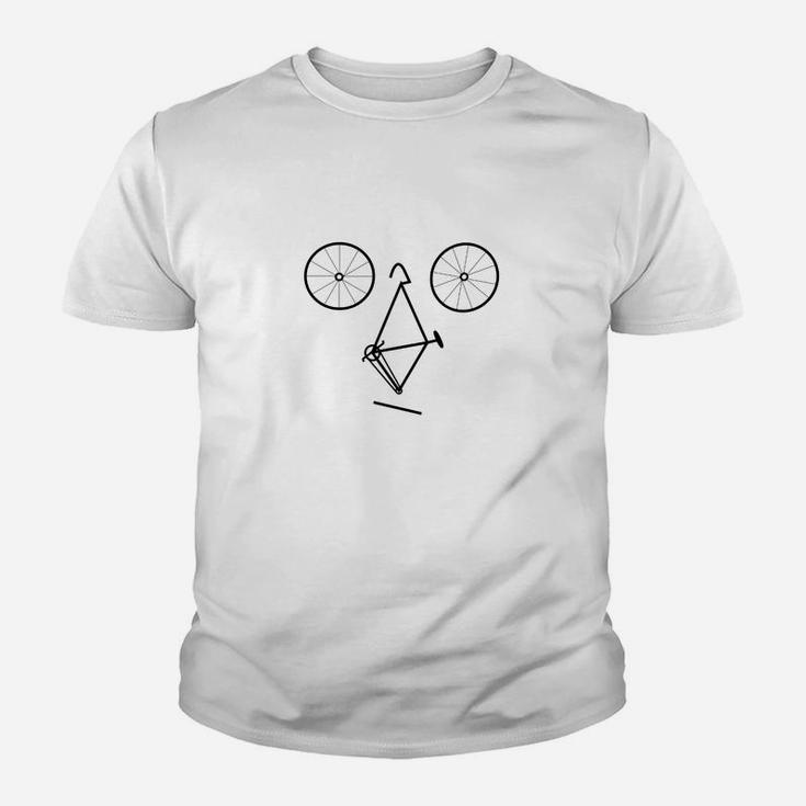 Lustiges Fahrrad Gesicht Kinder T-Shirt