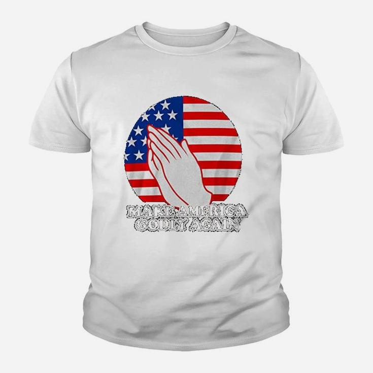Make America Godly Again Pray For America Kid T-Shirt