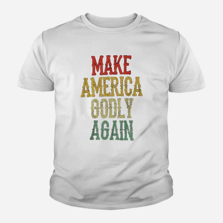 Make America Godly Again Retro Vintage Kid T-Shirt