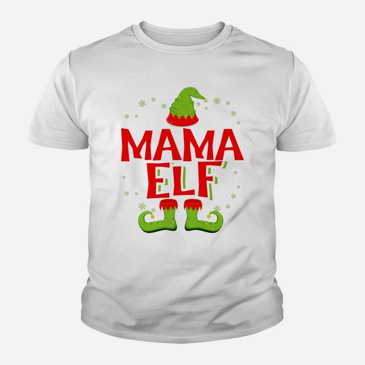 Mama Elf Matching Family Christmas Kid T-Shirt