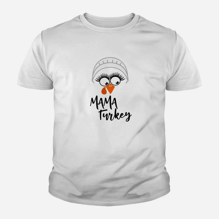 Mama Turkey Thanksgiving Matching Family Kid T-Shirt