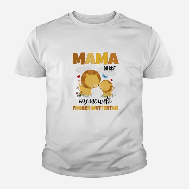 Maman Du Bist Meine Welt Frohen Muttertag Kinder T-Shirt