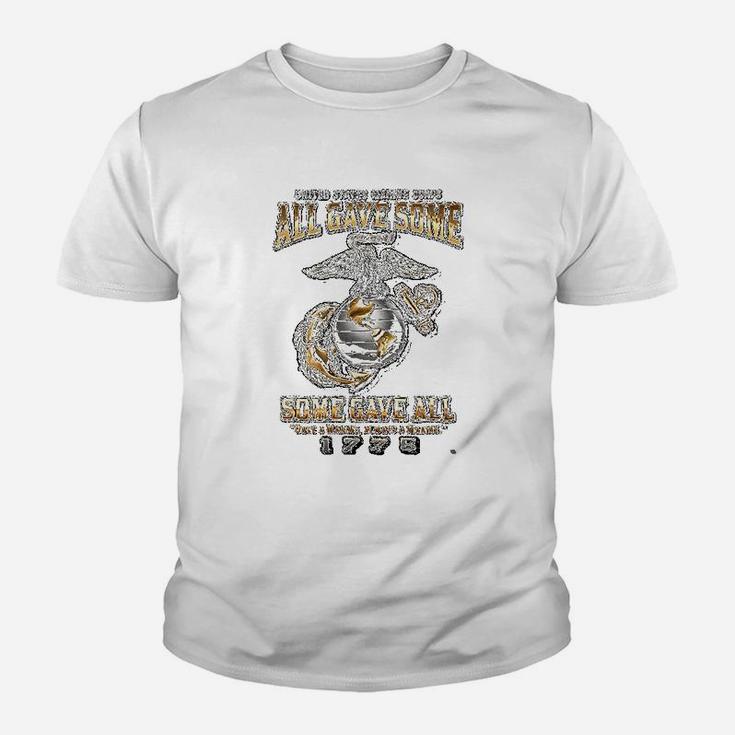 Marine Corps Sempri Fi Chrome Dog Marine Corps Kid T-Shirt