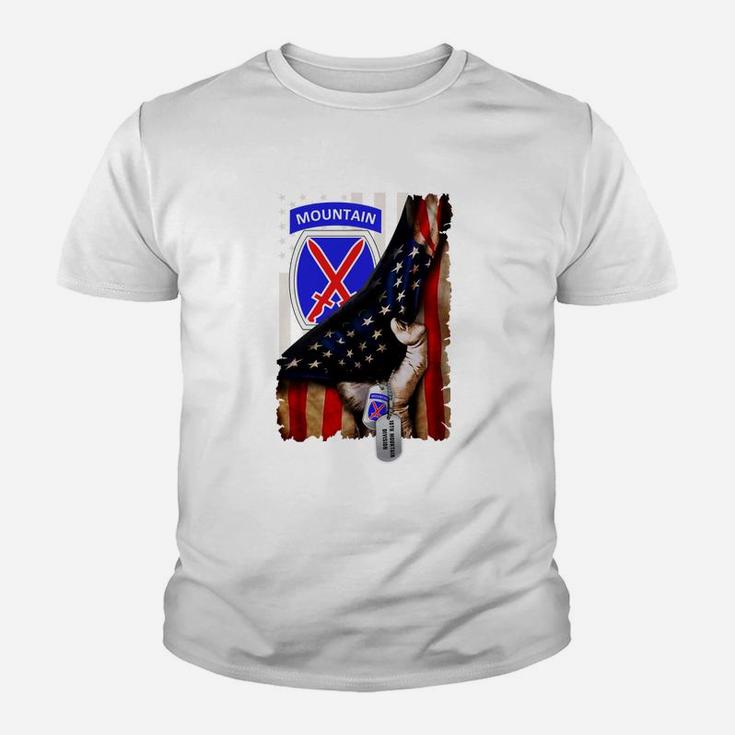 Meet My 10th Mountain Division Dad Jobs Gifts Kid T-Shirt