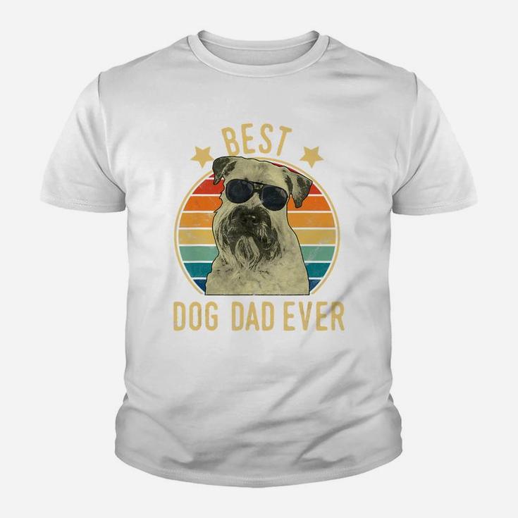 Mens Best Dog Dad Ever Soft Coated Wheaten Terrier Fathers Day Kid T-Shirt