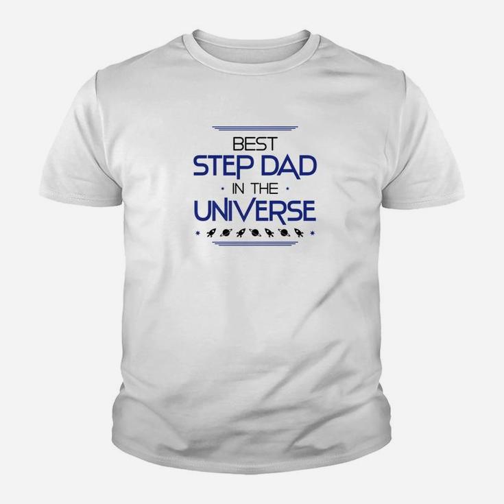 Mens Best Step Dad In The Universe Fathers Day Gifts Space Kids Premium Kid T-Shirt