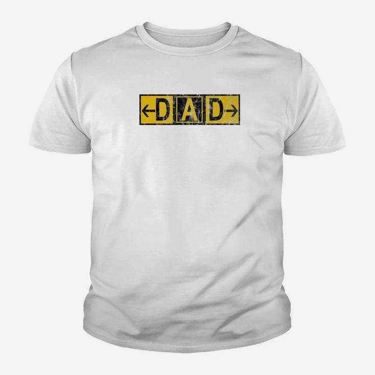 Mens Dad Airport Taxiway Sign Pilot Fathers Day 2019 Vintage Premium Kid T-Shirt
