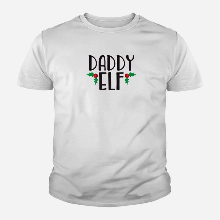 Mens Daddy Elf Shirt Cute Funny Family Christmas Elf Kid T-Shirt