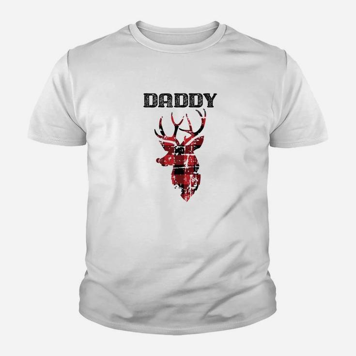 Mens Family Christmas Shirt Daddy Reindeer Silhouette Dad Kid T-Shirt