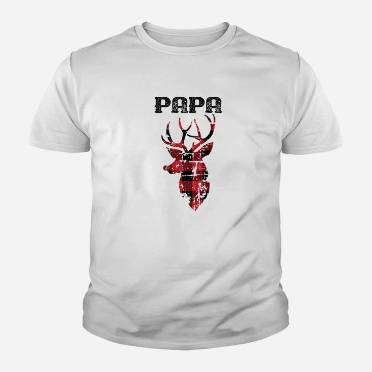 Mens Family Christmas Shirt Papa Reindeer Grandpa Gift Kid T-Shirt