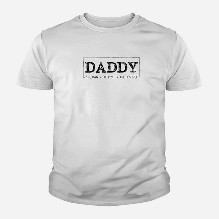 Mens Family Fathers Day Daddy The Man Myth Legend Kid T-Shirt