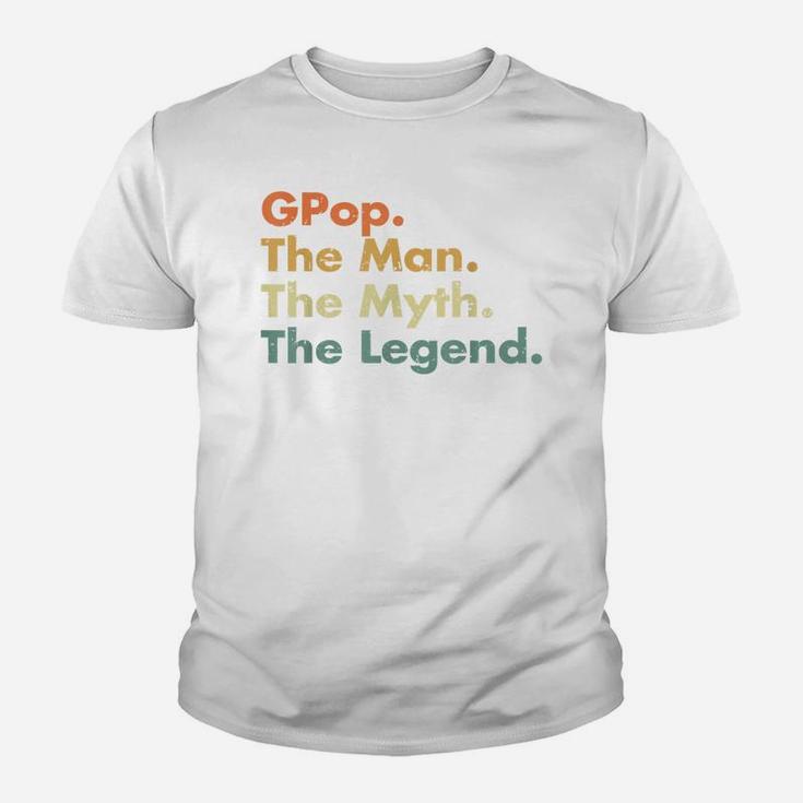 Mens Gpop Man Myth Legend Father Dad Uncle Gift Idea s Kid T-Shirt